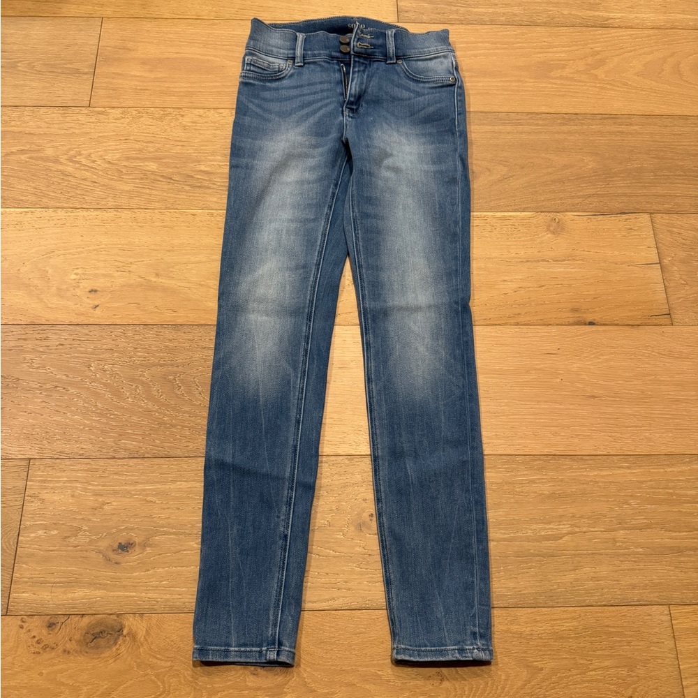 New York & Company Distressed High Waist Leggings Jeans Size 2